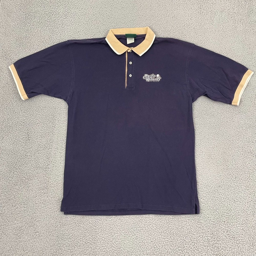 Pacific Coast Harmony La Jolla Polo Men XL Navy Outer banks Short Sleeve